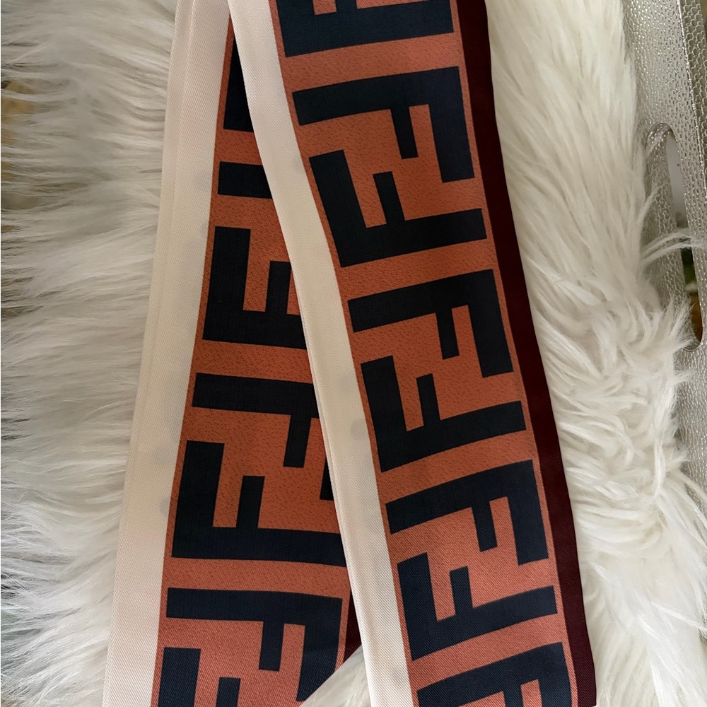 Fendi zucca silk twilly